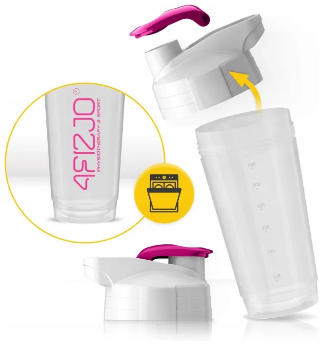 Шейкер спортивный 4FIZJO Ultra 700 мл White/Pink (P-5905973407069)