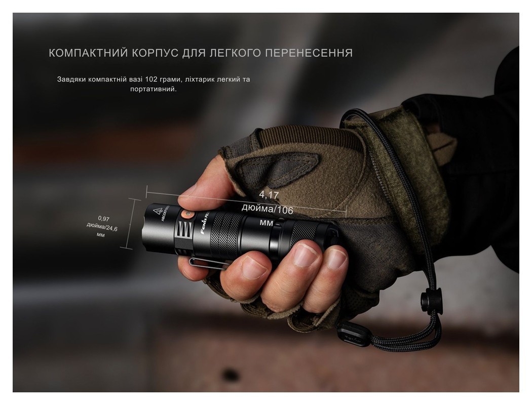 Фонарь тактический карманный Fenix PD26R ACE 1300 лм