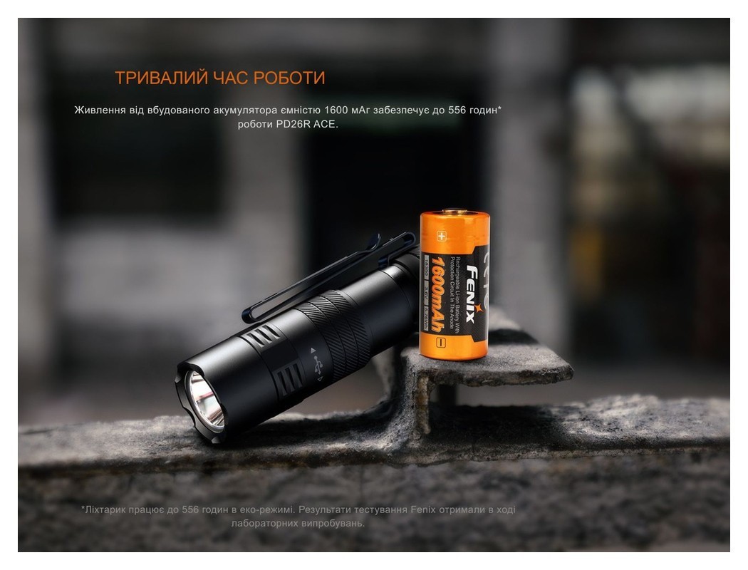 Фонарь тактический карманный Fenix PD26R ACE 1300 лм
