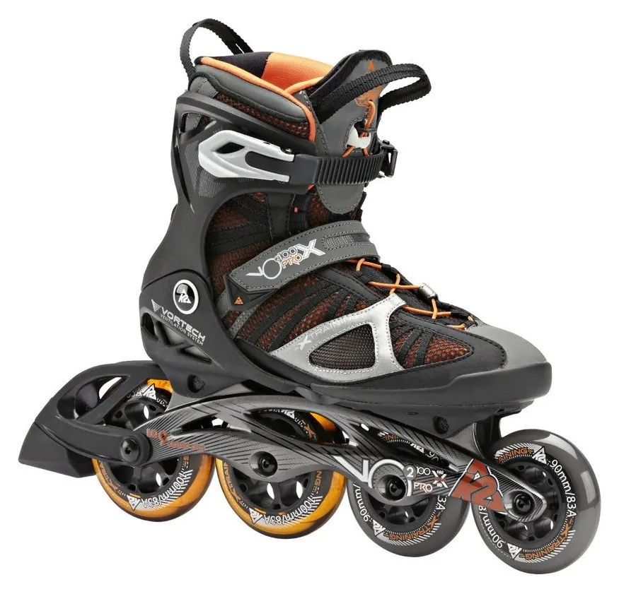 Роликові коньки для дорослих K2 VO2 100 X PRO M 44.5 (11.0US) 290мм Black/grey/orange (3040007) (290мм)