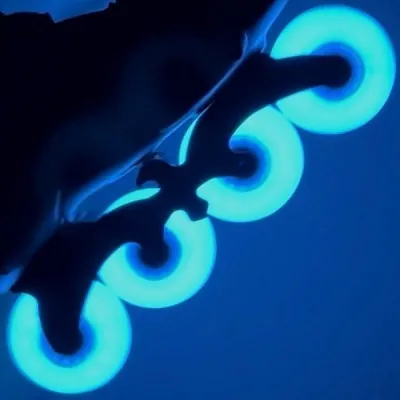 LED колеса для роликів FE Lazerwheelz 72 мм/88A 4 шт сині