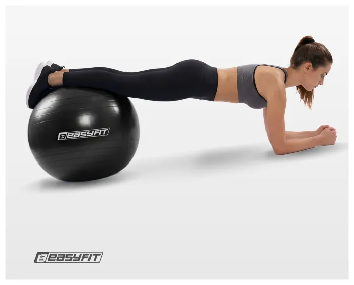 М'яч для фітнесу EasyFit BalanceBall 55 см чорний