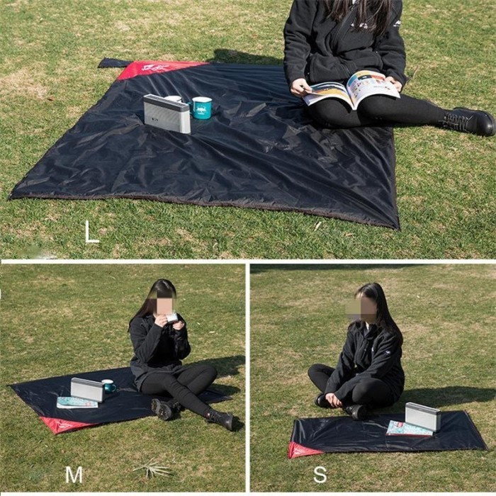 Килимок для пікніка водостійкий надлегкий Naturehike Moisture Picnic Mat NH17D050-B, 145x200 см, чорний, укр, укр