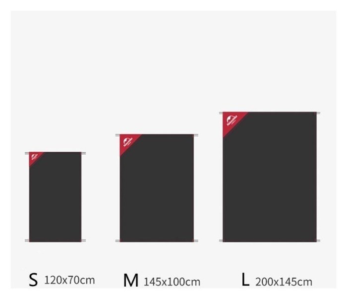 Килимок для пікніка водостійкий надлегкий Naturehike Moisture Picnic Mat NH17D050-B, 145x200 см, чорний, укр, укр