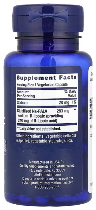 Super R-Lipoic Acid 240 mg - 60 vcaps
