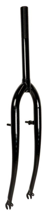 Вилка 28" жесткая Сталь 1" v-br резьб. под эксцентрик шток-220мм черный