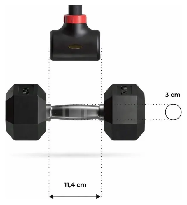 Гриф изогнутый для гантелей inSPORTline Bakuhold 103 см