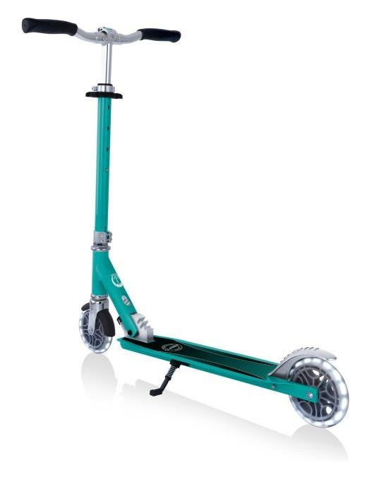 Самокат GLOBBER серії FLOW ELEMENT LIGHTS, нефритовий, колеса з підсвіткою, до 100кг, 5+, 2 колеса, укр, укр