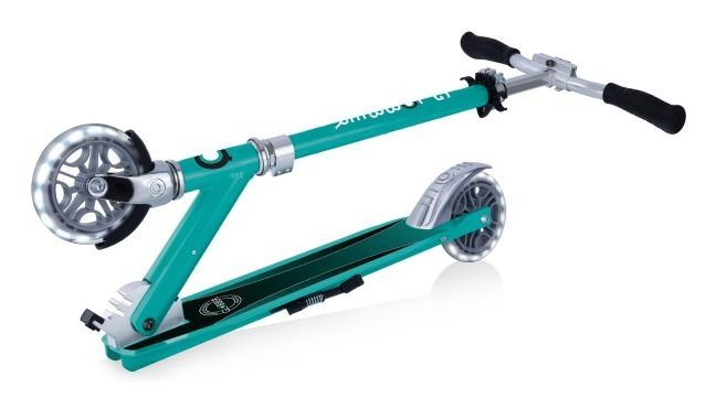 Самокат GLOBBER серії FLOW ELEMENT LIGHTS, нефритовий, колеса з підсвіткою, до 100кг, 5+, 2 колеса