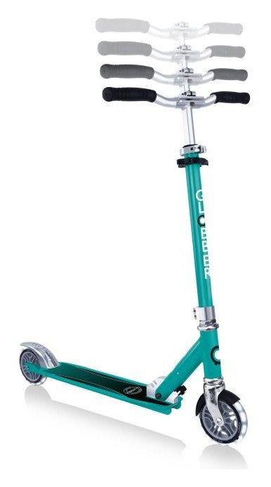 Самокат GLOBBER серії FLOW ELEMENT LIGHTS, нефритовий, колеса з підсвіткою, до 100кг, 5+, 2 колеса
