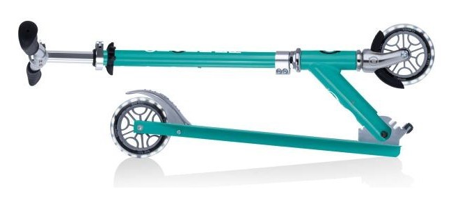 Самокат GLOBBER серії FLOW ELEMENT LIGHTS, нефритовий, колеса з підсвіткою, до 100кг, 5+, 2 колеса, укр, укр