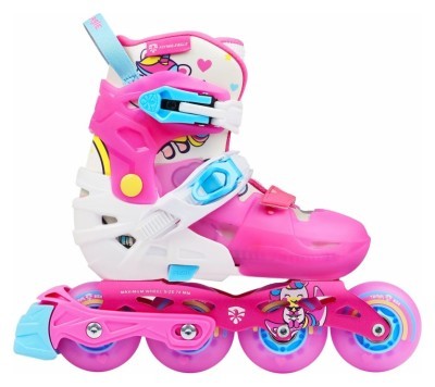 Детские раздвижные ролики Flying Eagle L6 Lumos розовые 33-37