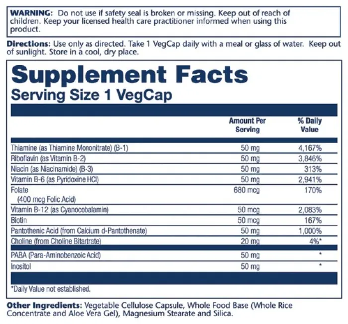 Vitamin B-Complex 50mg - 50 vcaps
