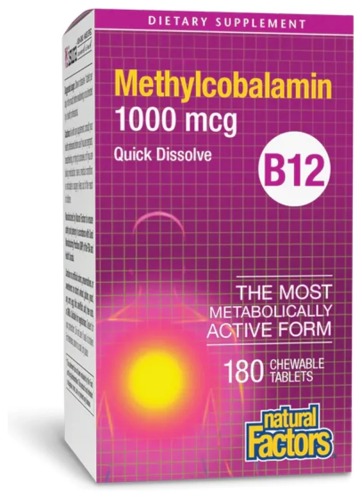 B12 Methylcobalamin 1000 mcg - 180 tabs