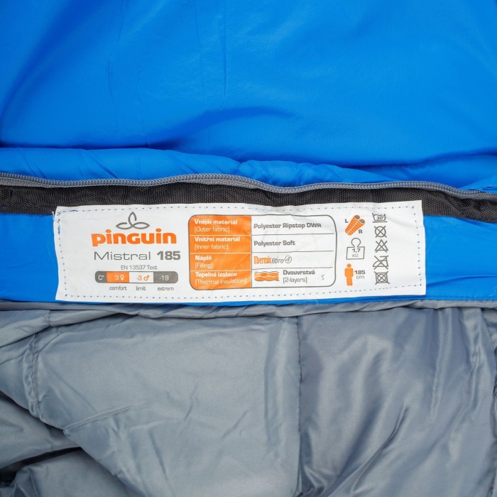 Спальный мешок Pinguin Mistral PFM (3/-3°C), 195 см - Right Zip, Green