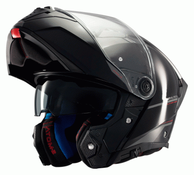 Мотошолом MT ATOM 2 SV Solid A1 Gloss Black