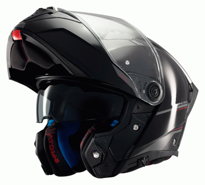 Мотошолом MT ATOM 2 SV Solid A1 Gloss Black