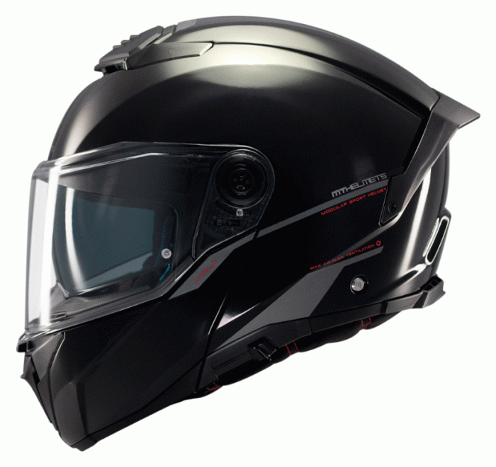 Мотошолом MT ATOM 2 SV Solid A1 Gloss Black
