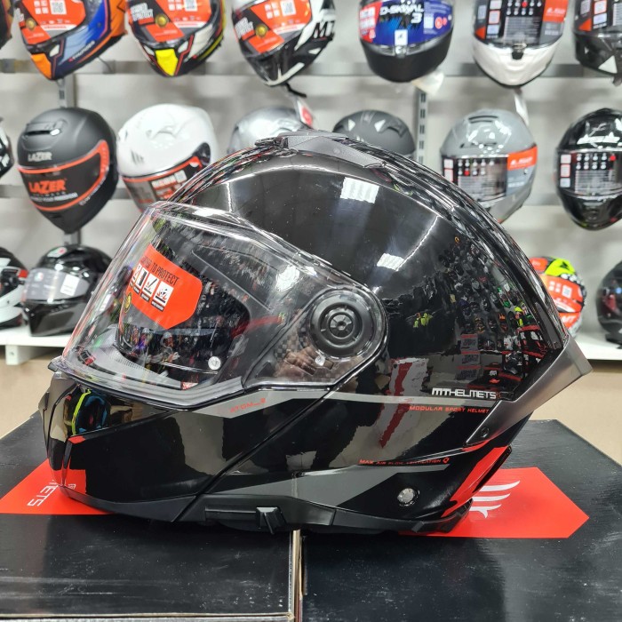 Мотошолом MT ATOM 2 SV Solid A1 Gloss Black