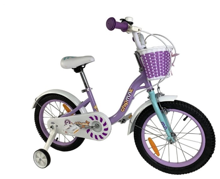 Велосипед дитячий RoyalBaby Chipmunk MM Girls 16", OFFICIAL UA, фіолетовий