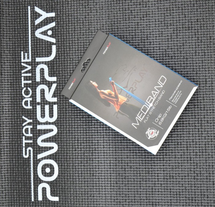Стрічка-еспандер для фітнесу та реабілітації PowerPlay 4112 0.4мм MediBand Light Синя (6.8 кг)