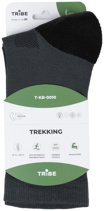 Шкарпетки Tribe Trekking T-KB-0010-grey, 38-40, укр, укр
