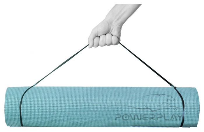 Коврик для йоги та фітнесу PowerPlay 4010 PVC Yoga Mat Зелений (173x61x0.6)