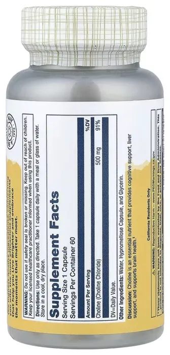 Choline 500mg - 60 caps