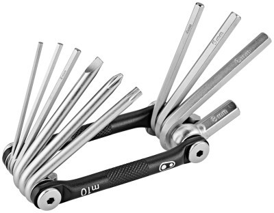 Мультитул Crankbrothers M10, 2/2.5/3/4/5/6/8мм, T25, Phillips #2, flat #2, черный