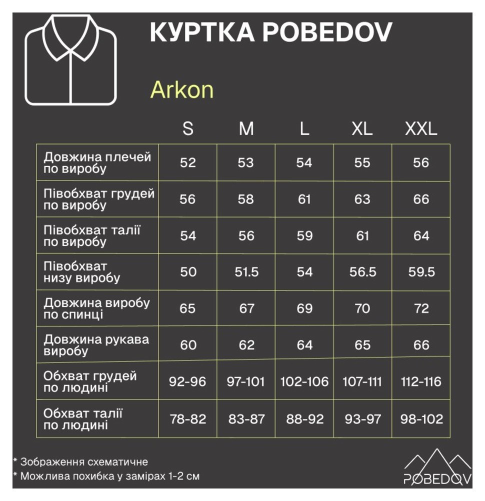 Куртка Pobedov Arkon Чорний S OWku3 168Sba