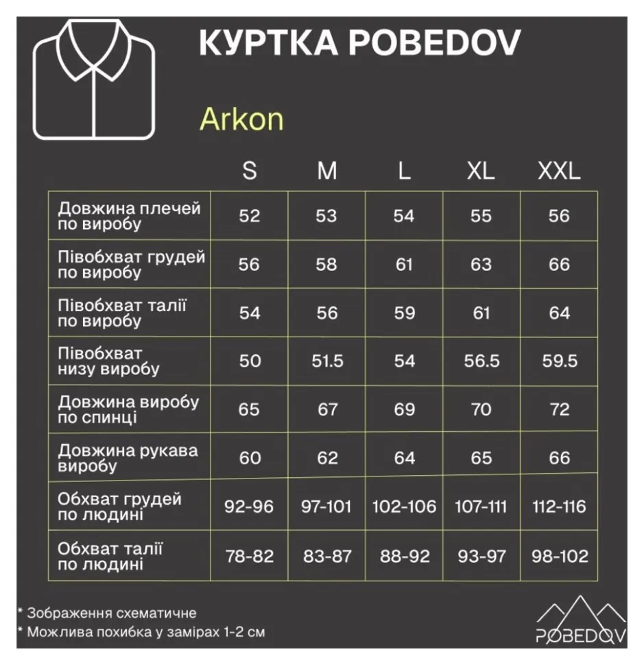 Куртка Pobedov Arkon Чорний S OWku3 168Sba (S)