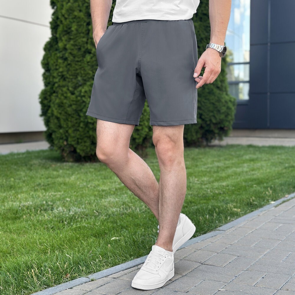 Плавальні шорти чоловічі темно-сірі Pobedov Vocation Dark Gray