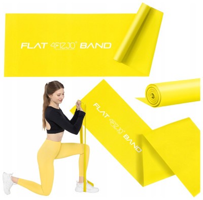 Стрічка-еспандер для спорту та реабілітації 4FIZJO Flat Band 200 х 15 cм 1-2 кг Yellow (P-5907222931639)