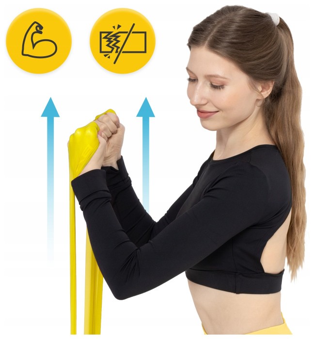 Стрічка-еспандер для спорту та реабілітації 4FIZJO Flat Band 200 х 15 cм 1-2 кг Yellow (P-5907222931639)