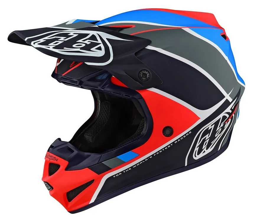 Шолом Troy Lee Designs SE4 Polyacrylite Beta Orange/Navy M (OBOD_109670013)