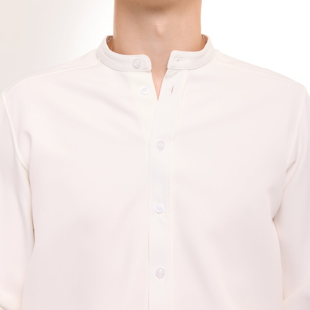 Молочная мужская рубашка с длинными рукавами Pobedov Legend