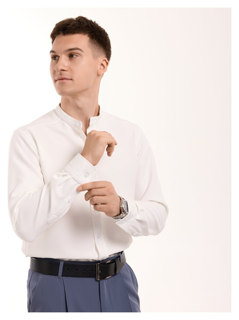 Молочная мужская рубашка с длинными рукавами Pobedov Legend