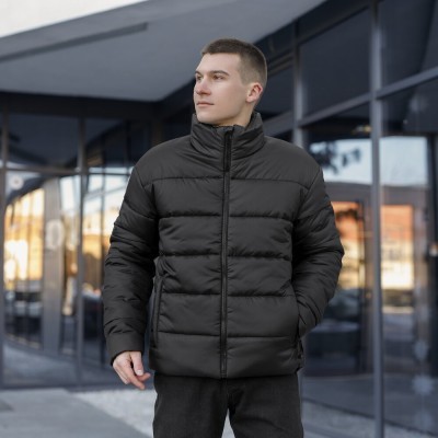 Чоловіча зимова куртка чорна Pobedov Bubble Gum