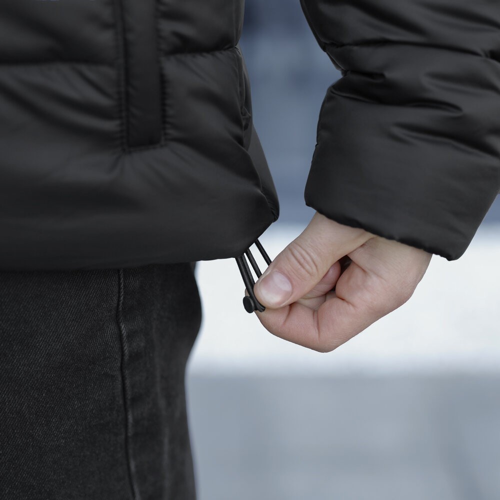 Чоловіча зимова куртка чорна Pobedov Bubble Gum