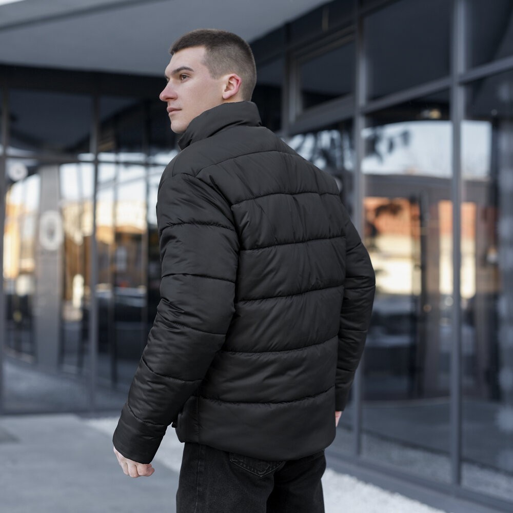 Чоловіча зимова куртка чорна Pobedov Bubble Gum