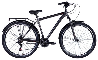 Велосипед ST 28" Formula MAGNUM AM Vbr рама- с багажником задн St с крылом St 2024 (серебристый (м))