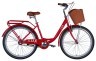 Велосипед ST 26" Dorozhnik LUX планет рама- " с багажником задн St с корзиной Pl с крылом St 2024 (червоний), укр