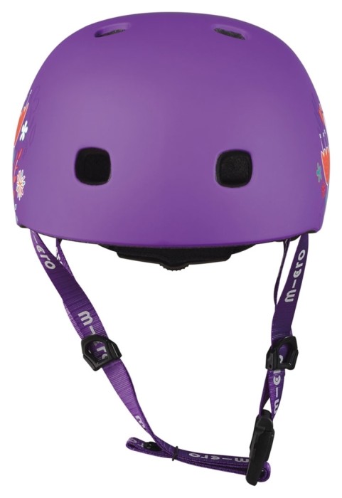 Защитный шлем MICRO - ФИОЛЕТОВЫЙ С ЦВЕТАМИ (48-53 cm, S)