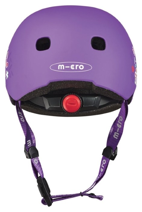 Защитный шлем MICRO - ФИОЛЕТОВЫЙ С ЦВЕТАМИ (48-53 cm, S)