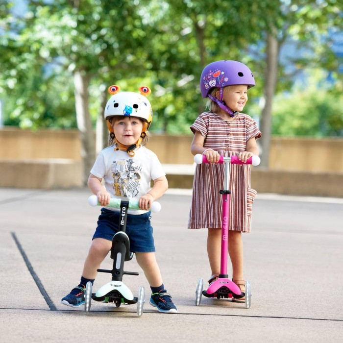 Защитный шлем MICRO - ФИОЛЕТОВЫЙ С ЦВЕТАМИ (48-53 cm, S)