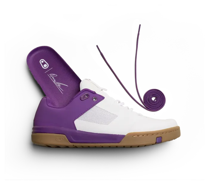 Веловзуття CrankBrothers SHOES STAMP LACE WHITE / PURPLE - GUM OUTSOLE - BERNARD KERR 9.0