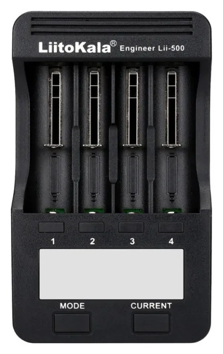 Зарядное устройство для Liitokala Lii-500, 4 канала, Ni-Mh/Li-ion, 220V/12V, Powerbank, Test, LCD, Box