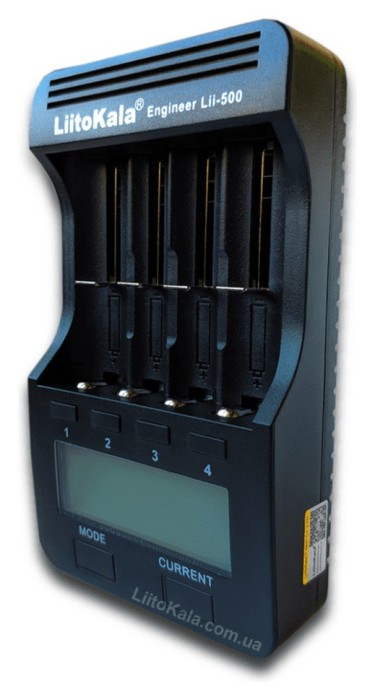 Зарядное устройство для Liitokala Lii-500, 4 канала, Ni-Mh/Li-ion, 220V/12V, Powerbank, Test, LCD, Box