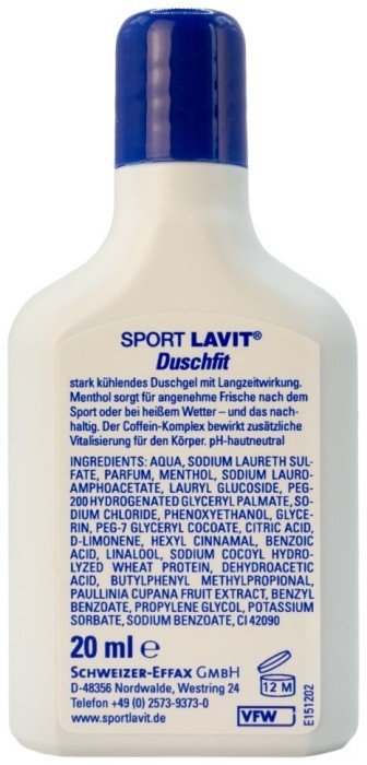 Гель для душа с охлаждающим эффектом Sport Lavit Shower Fit 20 ml Mini (39804900)