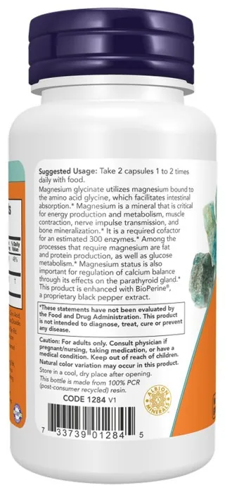 Magnesium Glycinate with BioPerine - 60 vcaps